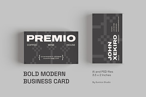 Bold Modern Business Card, a Business Card Template by Gumico Studio.