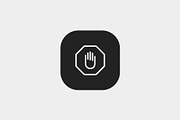 Stop, an Outline Icon by Jordy (Thumbnail 2 of 2)