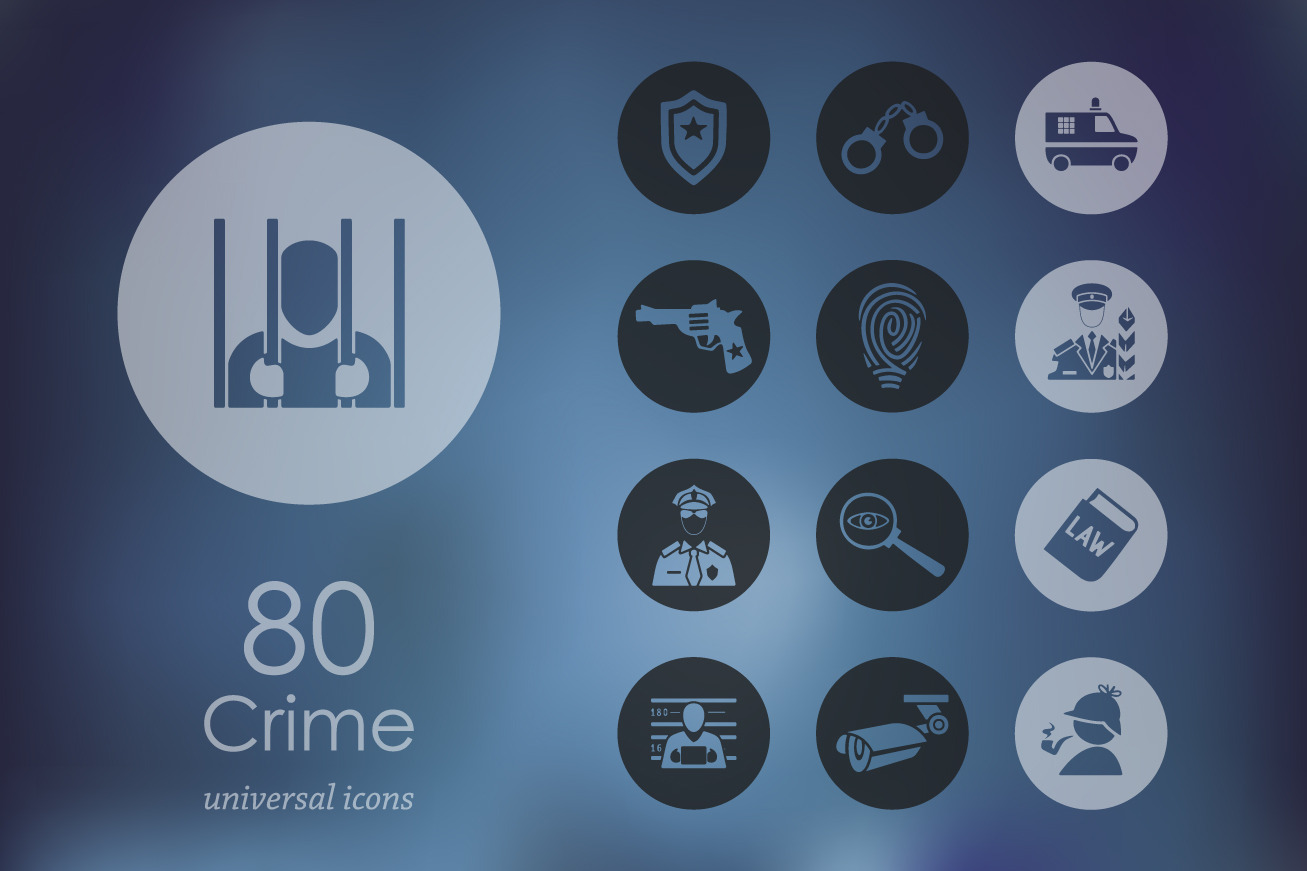 80 crime icons, an Outline Icon by Palau