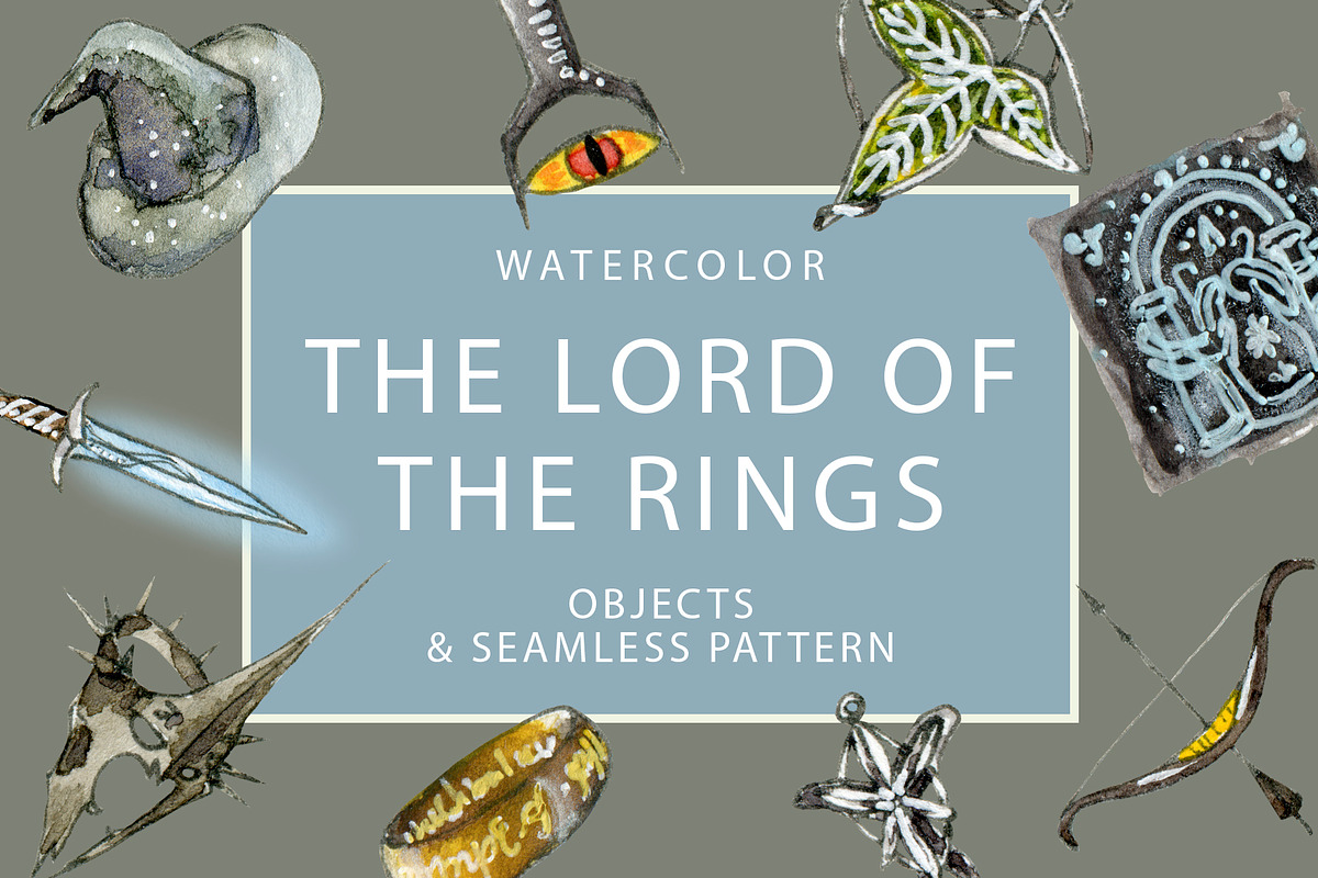 Lord of the Rings Set, an Object Illustration by ⚞ Kind Illustration ⚟ (Photo 1 of 6)