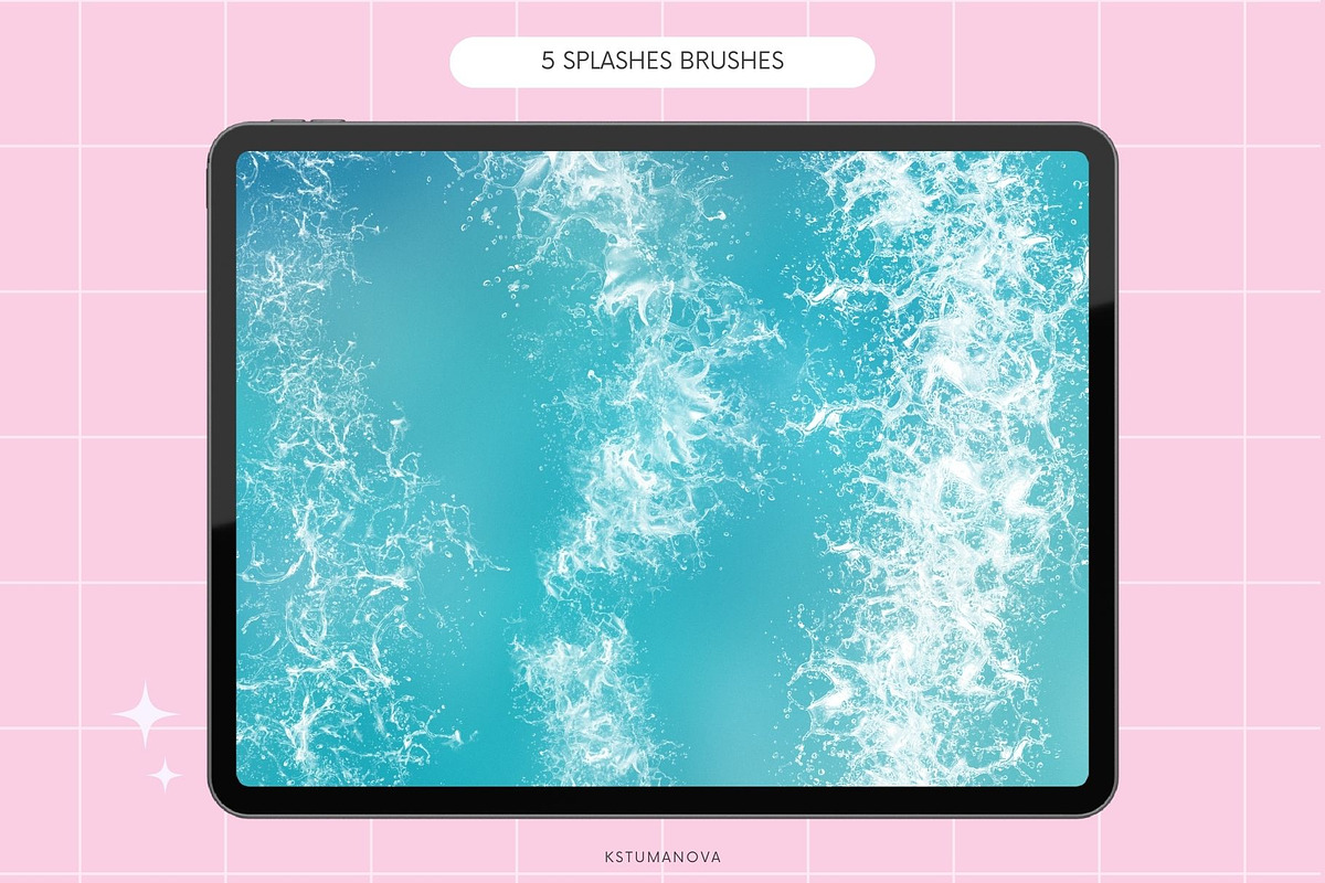Procreate water sea, waves brushes, a Brush Add-On by KsTumanova (Photo 4 of 7)