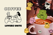 Cafe, vector illustrations, prints, a Graphic by venimo (Thumbnail 4 of 14)