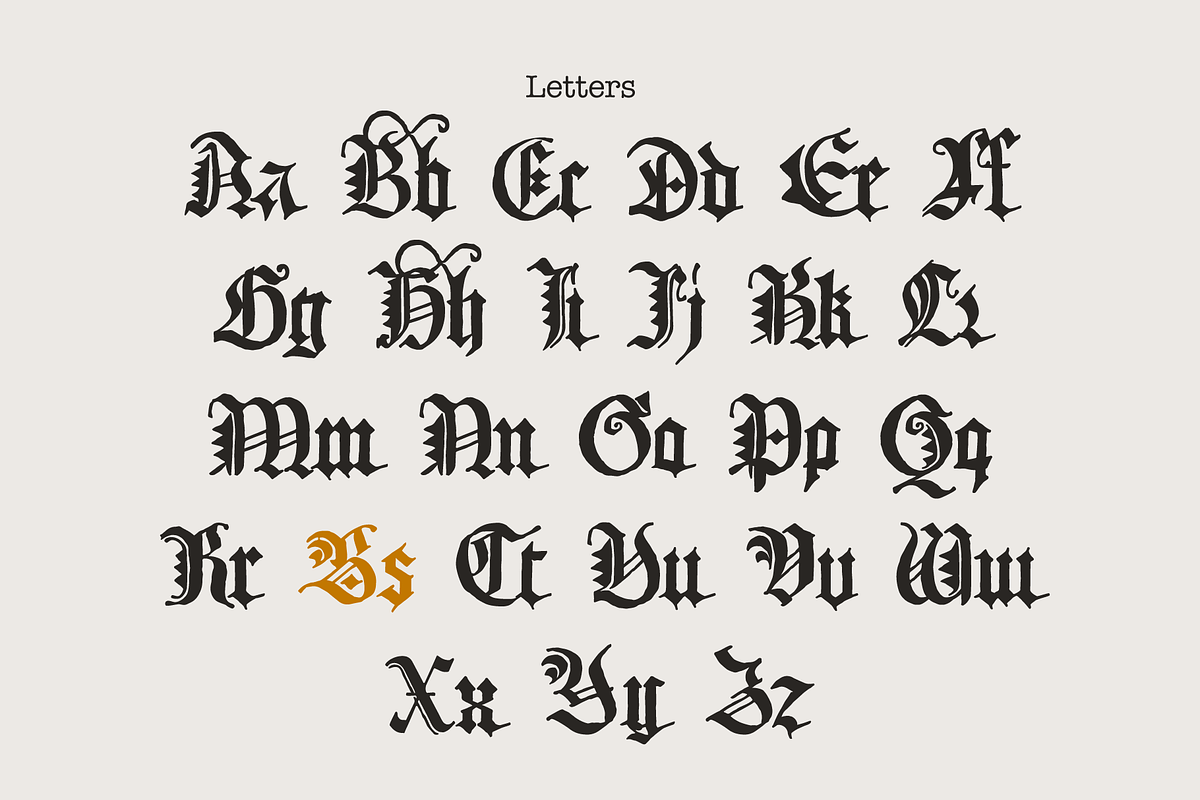 Europe Gothic balckletter font, a Blackletter Font by kaer_shop (Photo 2 of 10)