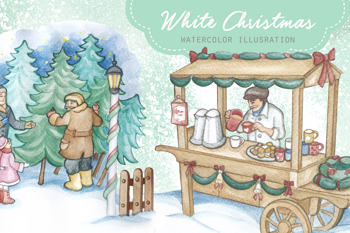 White Christmas Clipart Images, an Illustration by Whimseez (Photo 2 of 5)