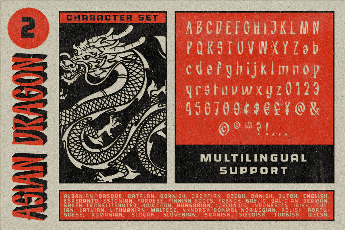 ASIAN DRAGON - FONT DUO, a Font by Aksa & Nusa Co. (Photo 4 of 7)