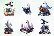 Bookish Ghost Sublimation Clipart, an Illustration by Creative Art (Thumbnail 3 of 4)