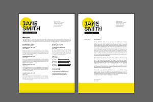 Yellow Minimal Resume Layout