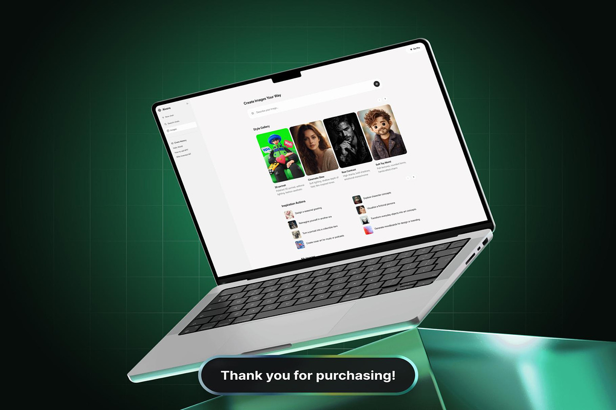 AIVORA: AI Assistant Web App UI KIT, an UI Kit Template by Creative Perspective (Photo 8 of 8)