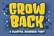 Grow Back - A Playful Rounded Font, a Script Font by HanzelSpace Studio (Thumbnail 1 of 11)