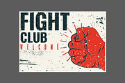 Fight Club grunge vector poster set., a Sport Illustration by PoPaShop (Thumbnail 5 of 8)