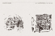 Countryside House Sketch Collection, an Object Illustration by TheMountBirdStudio (Thumbnail 7 of 8)