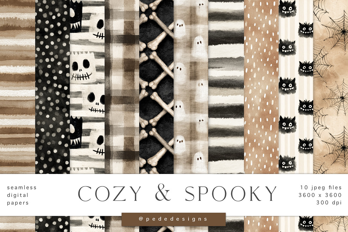 Cozy & Spooky Collection, a Seasonal Illustration by PeDe Designs (Photo 18 of 30)