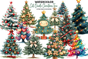 Cute Doodle Christmas Tree Sublimati, an Illustration by DreamArtGraphic