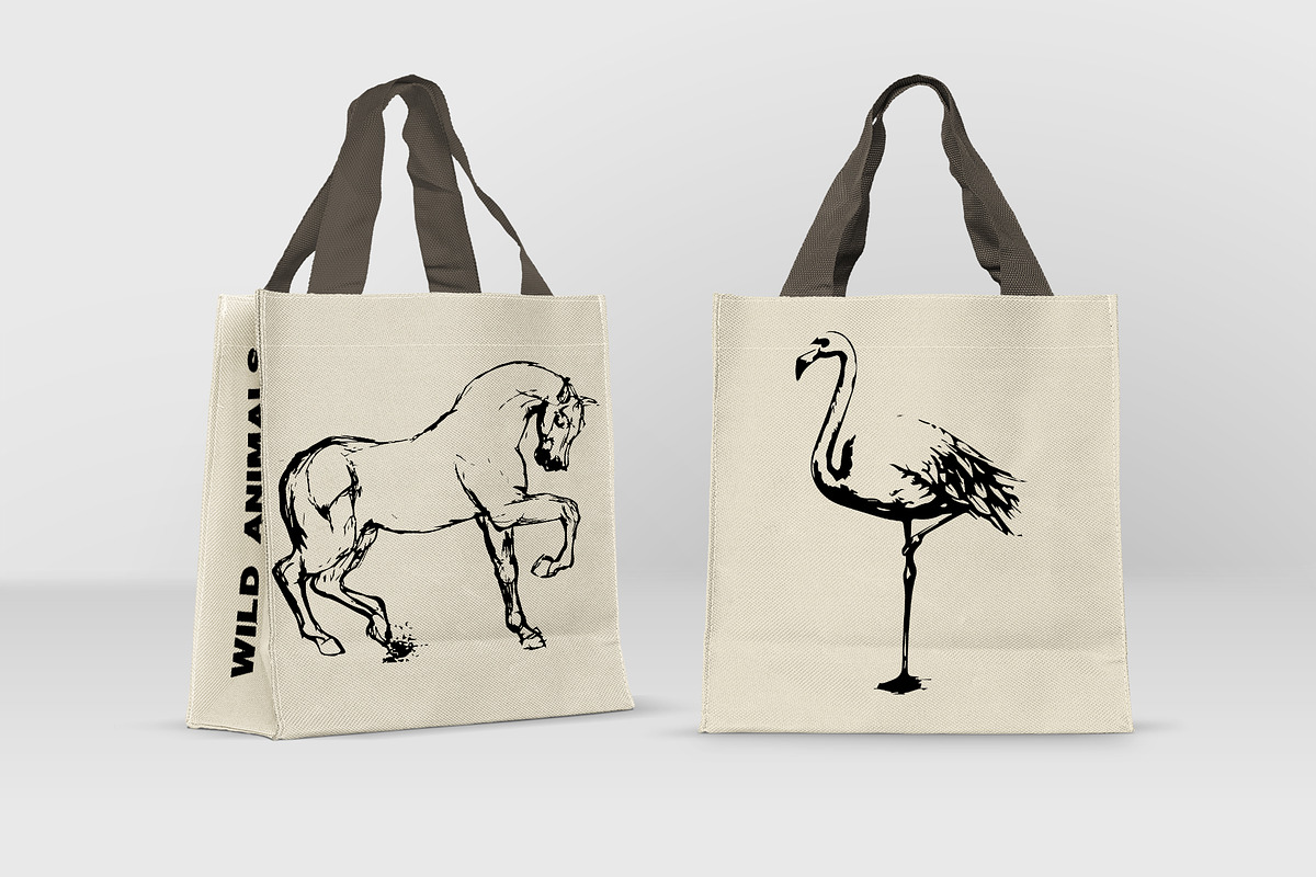 12 hand drawn wild animals, an Animal Illustration by AnastasiyaOleynik (Photo 9 of 10)