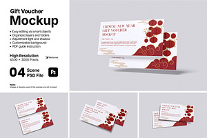 Gift Voucher Mockup Bundle Set, an Advertising Mockup by Rielismee