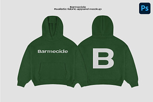 Knitted pullover hoodie mockup