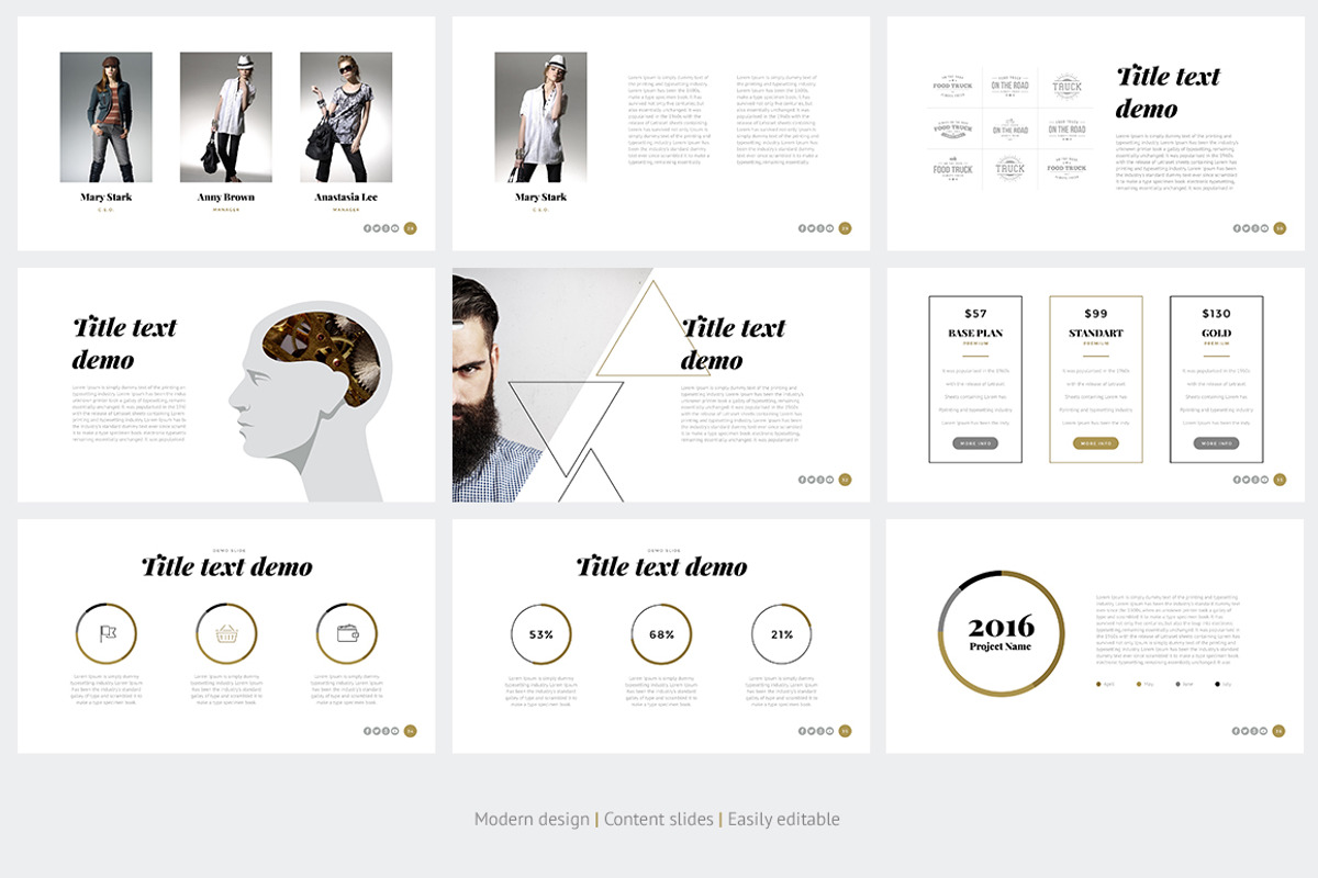 ONE Modern PowerPoint Template, a Presentation Template by HiSlide.io (Photo 7 of 8)