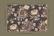 Seamless pattern set with peonies., a Decorative Illustration by GenziWorkshop (Thumbnail 7 of 12)