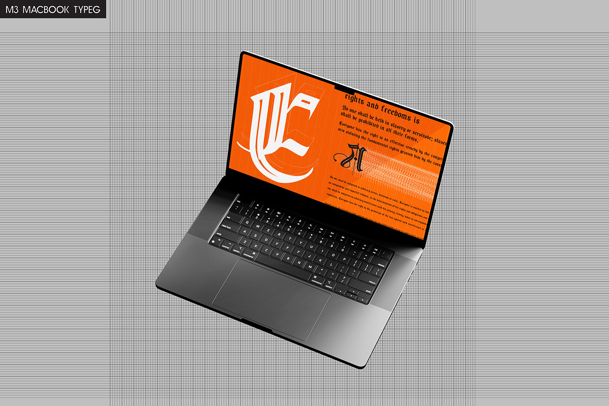 M3 Macbook Pro TYPEG, a Mac Mockup by cromatixclassroom (Photo 2 of 4)