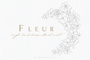 Illustrated Floral for Wedding Logo