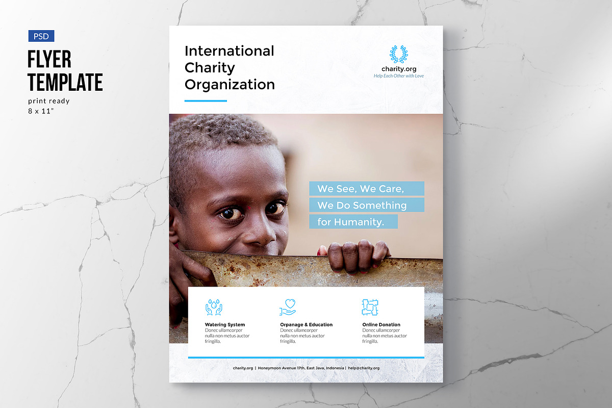 Charity Flyer, a Flyer Template by Slidehack