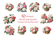 Camellia Watercolor Floral Clipart, a Decorative Illustration by ForhadGFX (Thumbnail 3 of 14)