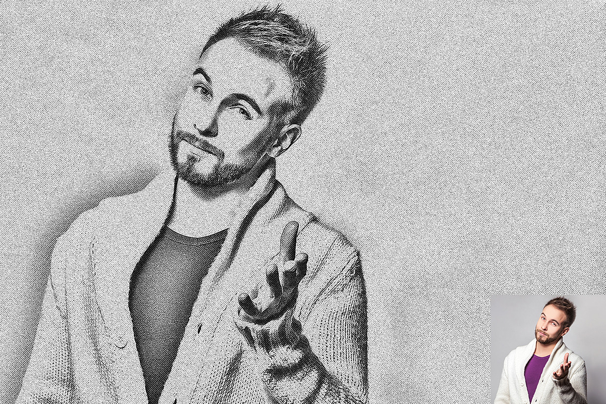 Portrait Sketch Photoshop Action, an Action Add-On by Studio Retouch (Photo 11 of 12)