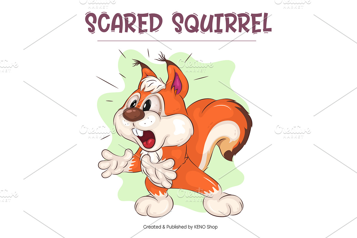 Set of Cartoon Squirrels 02. Craft, an Animal Illustration by KENO Mascots (Photo 7 of 7)