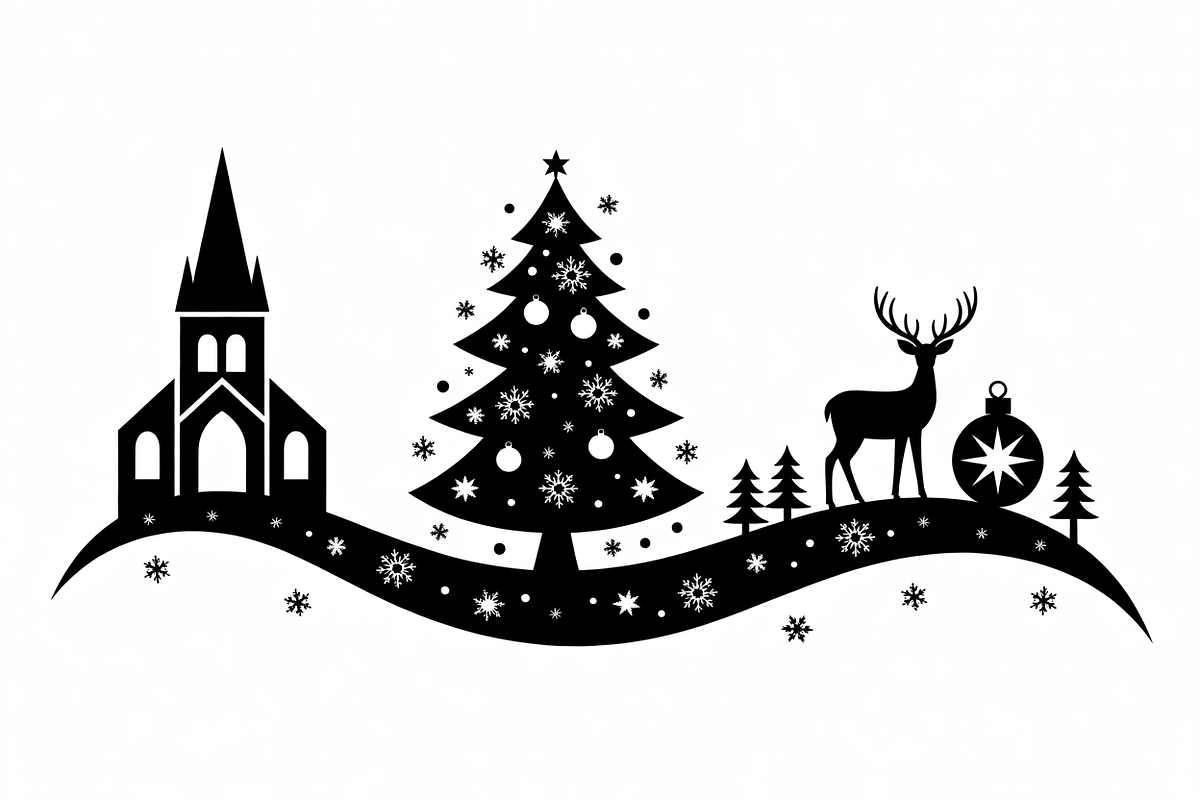 Christmas silhouette illustration, an Illustration by Amazin_art (Photo 20 of 21)