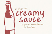Creamy Sauce Font, a Handwritten Font by Timurtype (Thumbnail 1 of 8)