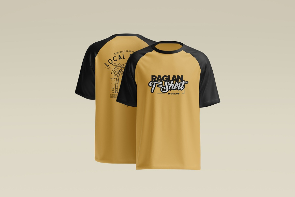 Raglan T-Shirt Mockup, a Shirt Mockup by Momogi (Photo 3 of 6)