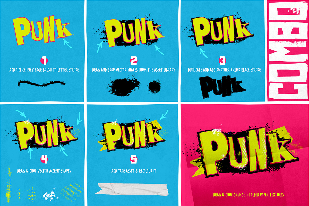 PUNK - Affinity Designer Assets, an Object Graphic by Green Room Media (Photo 8 of 23)