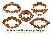 15 Frames v.11 - Victorian Ornament, a Graphic by Cruzine (Thumbnail 6 of 7)