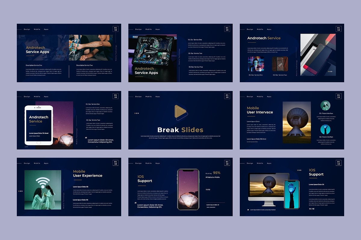 Androtech  Mobile PowerPoint Templat, a Presentation Template by Rizki Herdian (Photo 4 of 5)