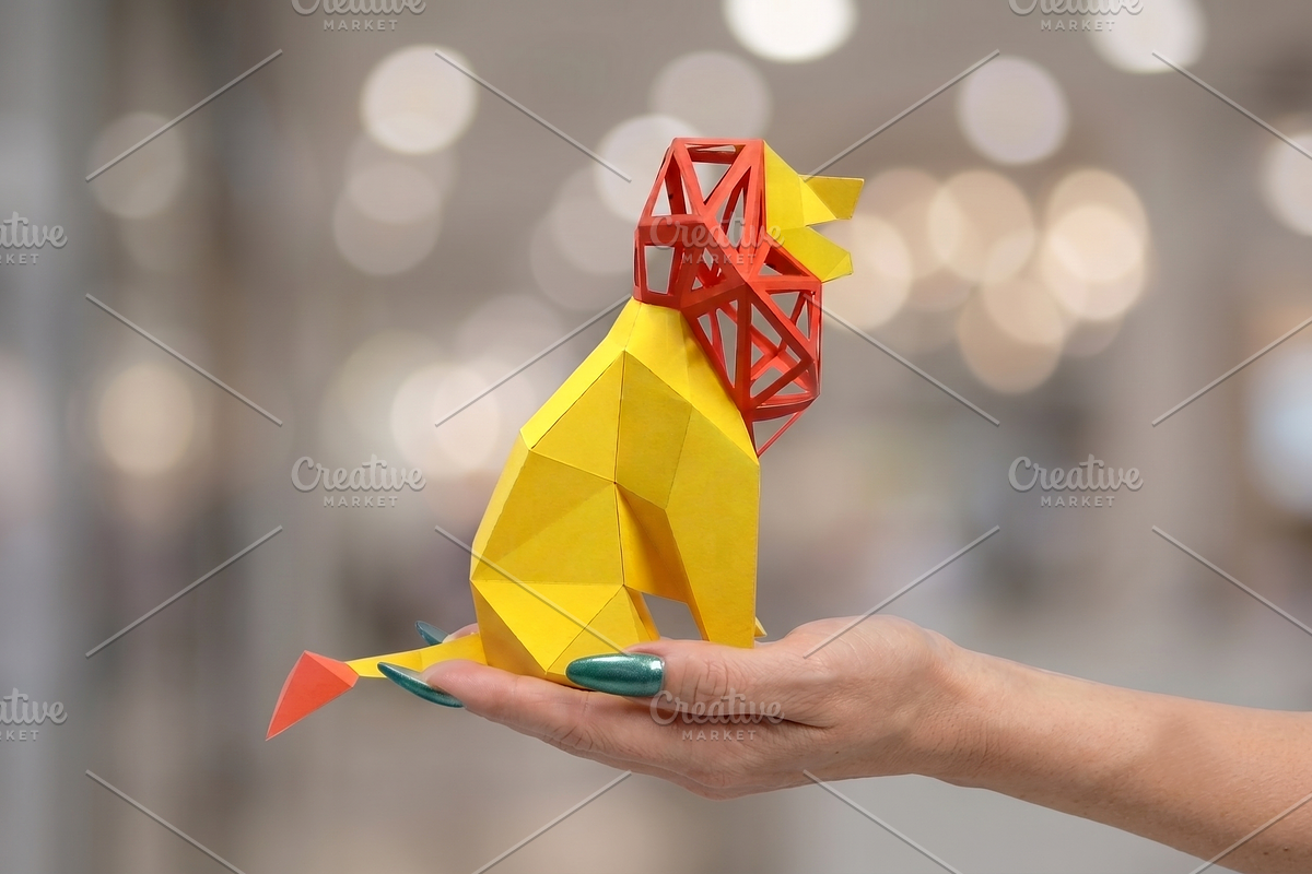 Lion Statue - 3d papercraft, a Card Template by PAPER amaze (Photo 3 of 4)