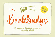 Backbudys Handwritten Ink Font, a Script Font by Letterena Studios Script (Thumbnail 1 of 10)