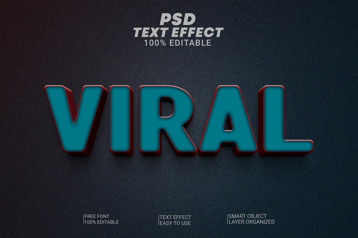 3d Viral Text Style Effect, a Layer Style Add-On by Md Imamul