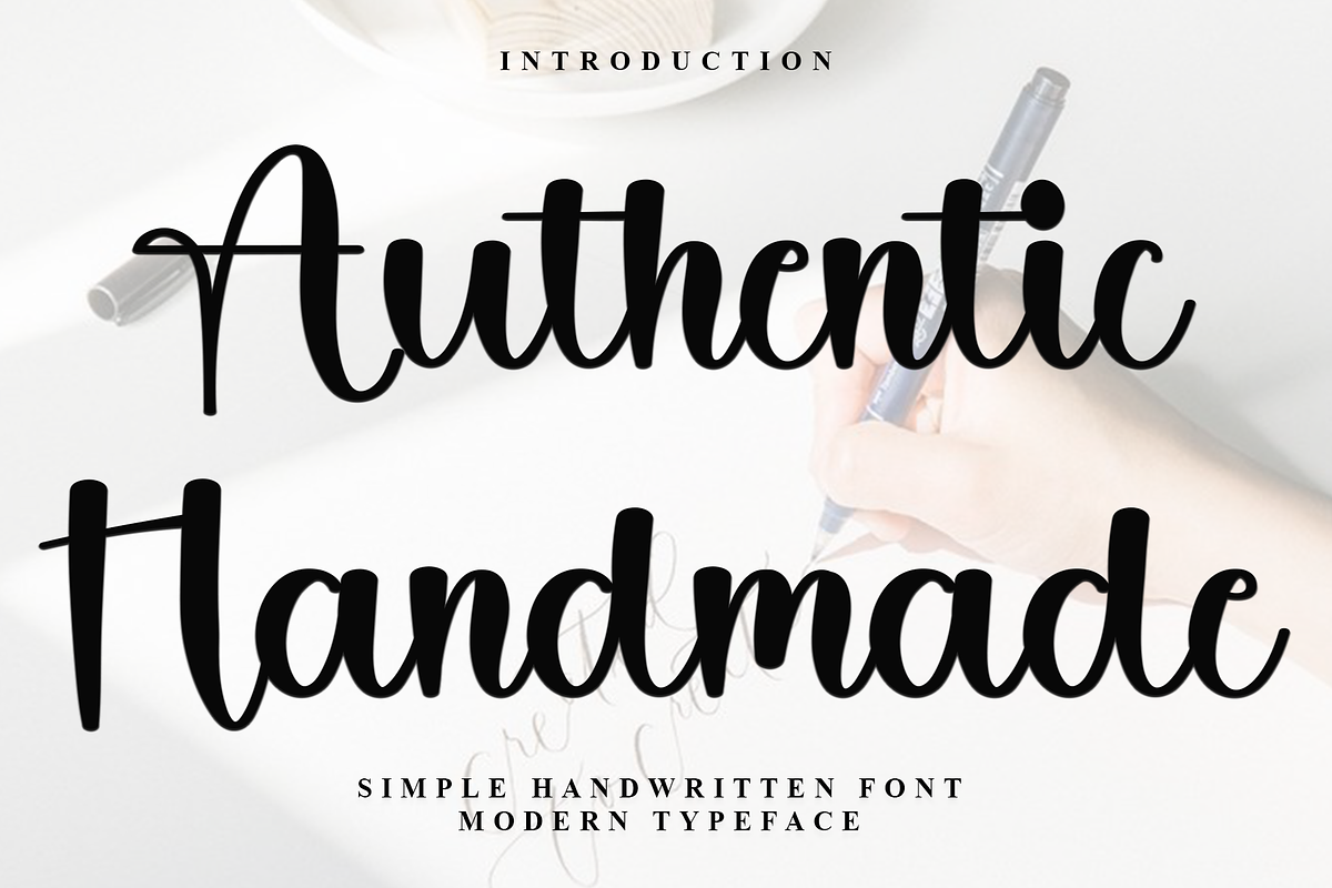 Authentic Handmade, a Handwritten Font by InermediaSTUDIO (Photo 1 of 9)