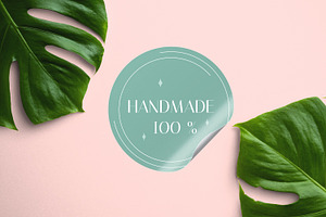 Handmade Business Stickers PNG EPS