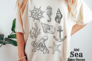 Sea Procreate Tattoo Brushes Stamps, a Brush Add-On by LaurenceVArtiste (Thumbnail 6 of 9)