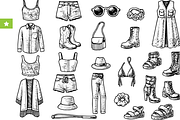 Vintage Fashion Icons Vector Set, an Object Graphic by RT Studio (Thumbnail 1 of 3)