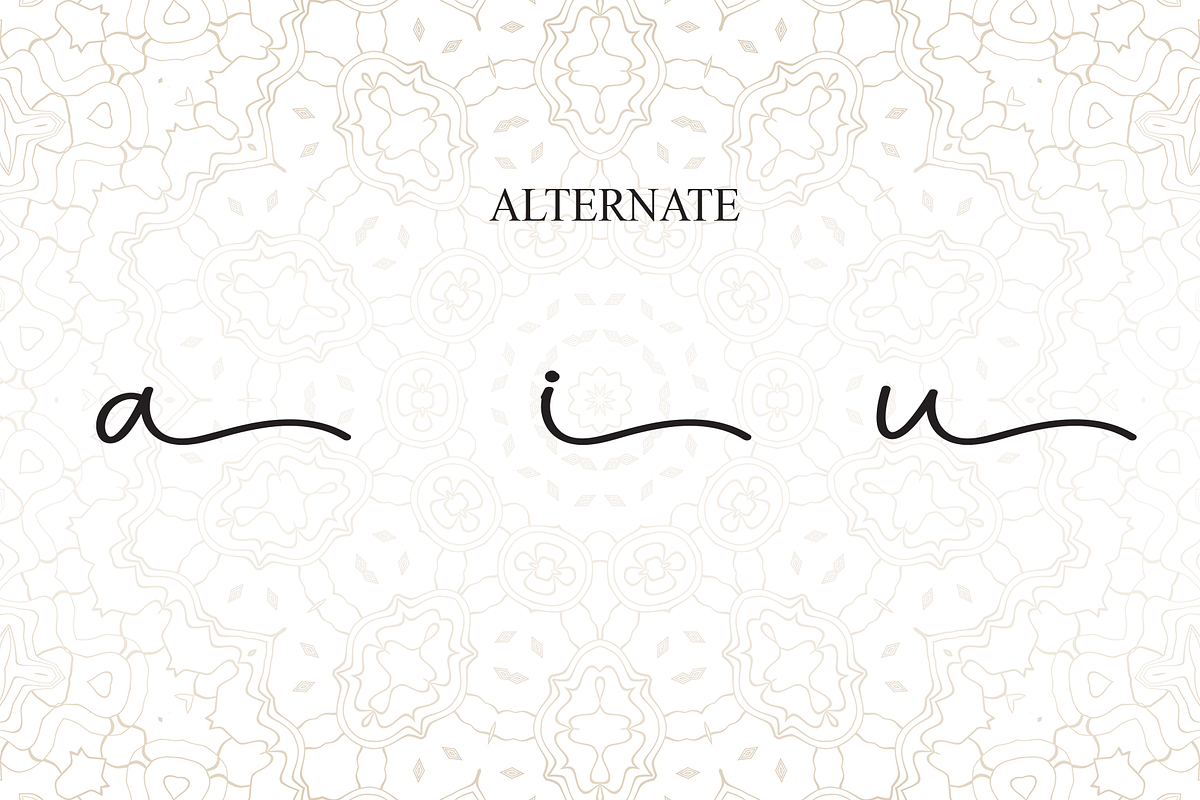 Mandala | Script Font, a Handwritten Font by Scratchones (Photo 8 of 9)