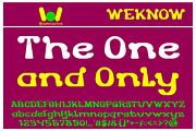 the one and only font, a Font by weknow (Thumbnail 2 of 5)