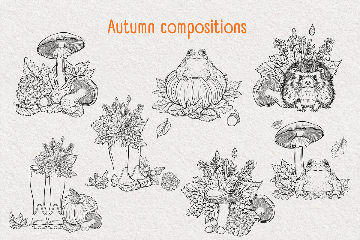 Cozy Autumn Vector Collection, a Seasonal Illustration by ennona_art (Photo 6 of 10)