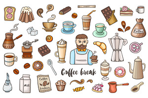 Coffee Break Vector Design Kit