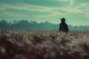 Female Farmer Standing in Field, an Industrial Photo by k.tay
