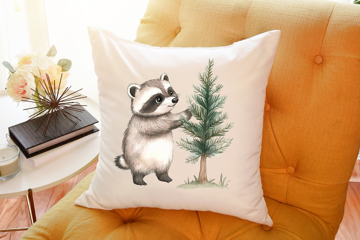 Sweet Christmas Woodland Animals Cli, an Illustration by Sublimation Artist (Photo 6 of 6)