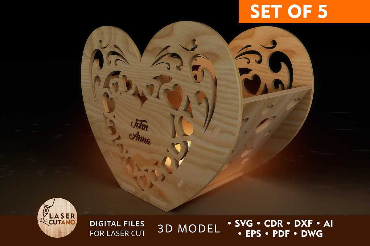 Candlestick 3D Model Decorative Temp, a Design Template by LaserCutano (Photo 1 of 7)