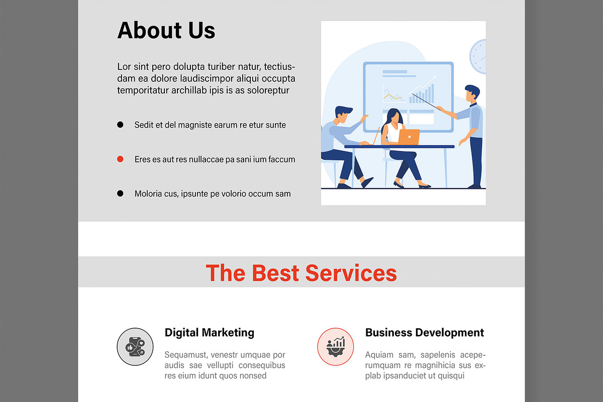 Business Email Newsletter Layout, an UI Kit Template by MightyDesign (Photo 3 of 9)
