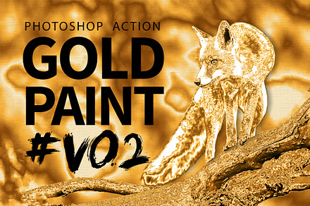 Gold Paper Photoshop Action preview 2